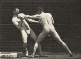 Plate 333 Boxing, one man knocking the other one down — figure reference